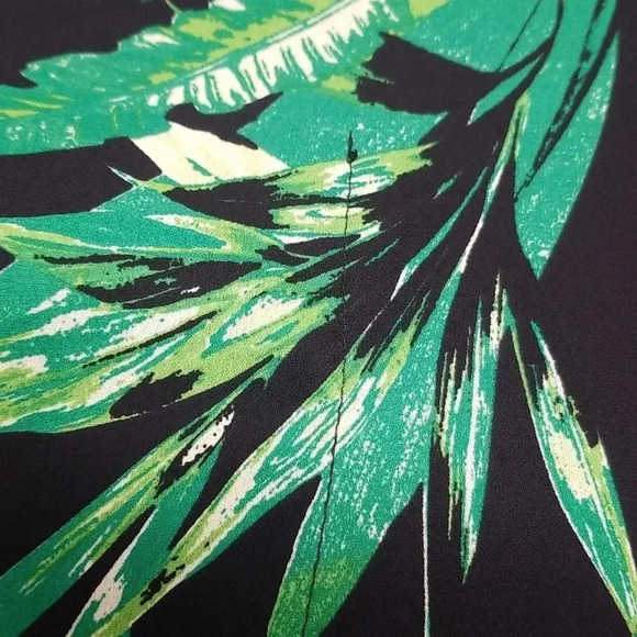 {Caramela} Vivien Palm Print Kimono Tunic Blouse - Picture 8 of 11